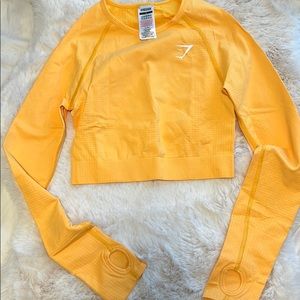 Gym shark long sleeve crop top